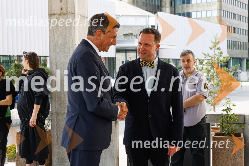  Borut Pahor, predsednik Republike Slovenije; dr. Tadej Braček, ravnatelj Srednje frizerske šole LjubljanaFestival lepote v Pionirskem domu