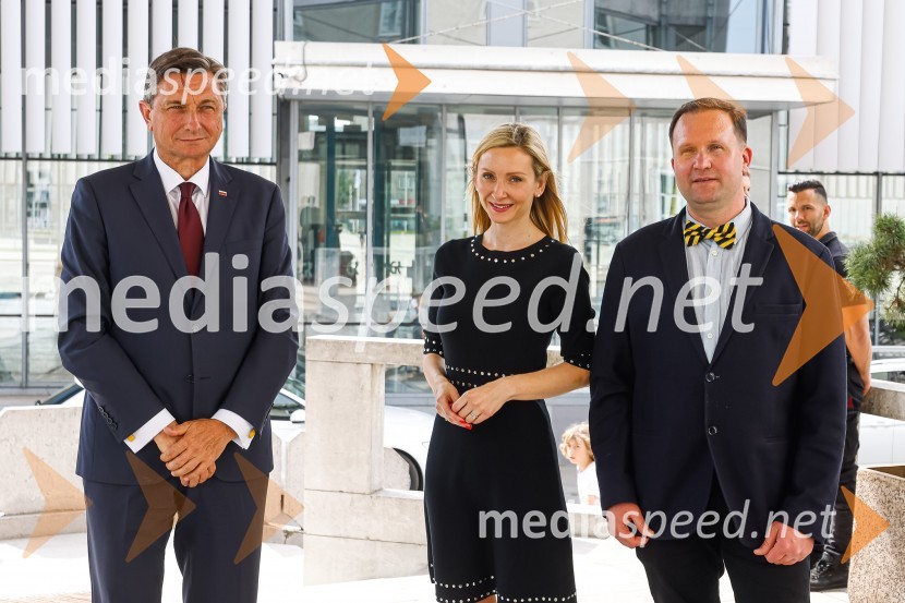  Borut Pahor, predsednik Republike Slovenije;  Barbara Murn Vrviščar, direktorica Pionirskega doma; dr. Tadej Braček, ravnatelj Srednje frizerske šole LjubljanaFestival lepote v Pionirskem domu