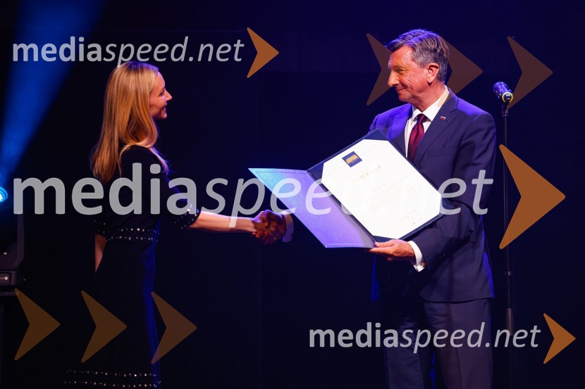  Barbara Murn Vrviščar, direktorica Pionirskega doma;  Borut Pahor, predsednik Republike SlovenijeFestival lepote v Pionirskem domu