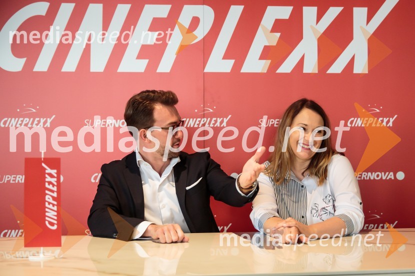  Lucas Langhammer, direktor podjetja Cineplexx v Sloveniji;  Nina Hočevar, marketing CineplexxNovinarska konferenca pred otvoritvijo Cineplexx kina v Supernovi Ljubljana
