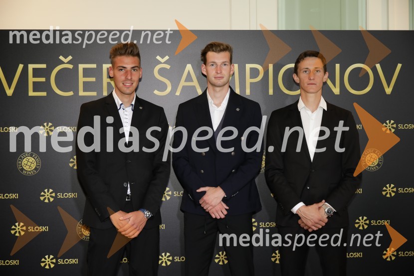  Timi Zajc, smučarski skakalec;  Žiga  Jelar, smučarski skakalec;  Peter  Prevc, smučarski skakalecVečer šampionov Smučarske zveze Slovenije 2022