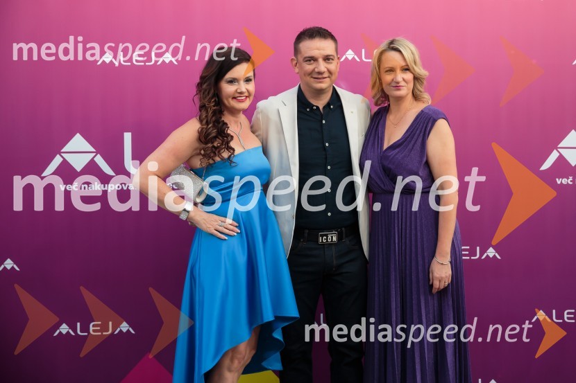 mag. Andreja  Jernejčič, direktorica podjetja Lin&Nil;  Toni Pugelj, direktor SES Slovenija in center manager nakupovalnega središča Aleja;  Katarina PugeljAleja, 2. rojstni dan