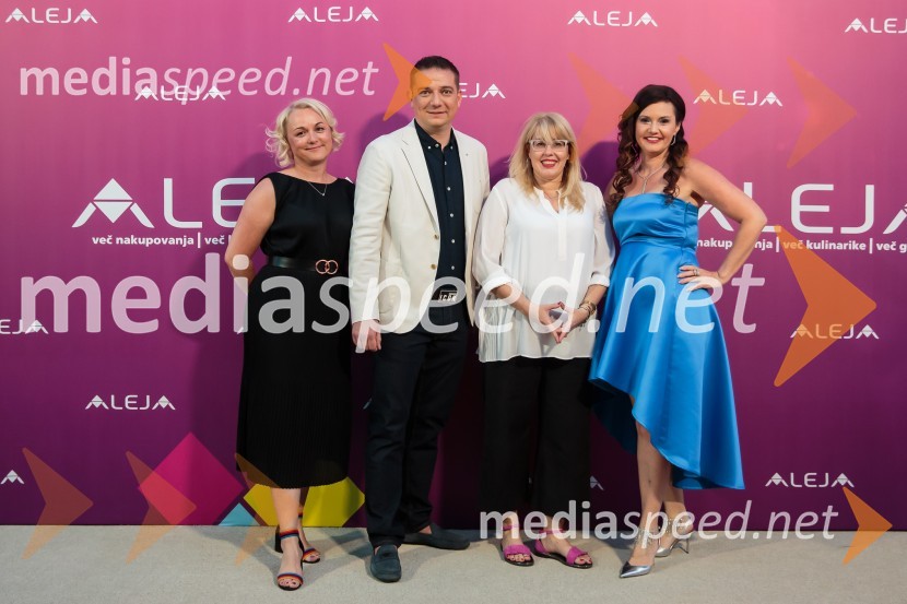  Klavdija Miklavžin Javornik, vodja marketinga, Aleja;  Toni Pugelj, direktor SES Slovenija in center manager nakupovalnega središča Aleja;  ... ; mag. Andreja  Jernejčič, direktorica podjetja Lin&NilAleja, 2. rojstni dan