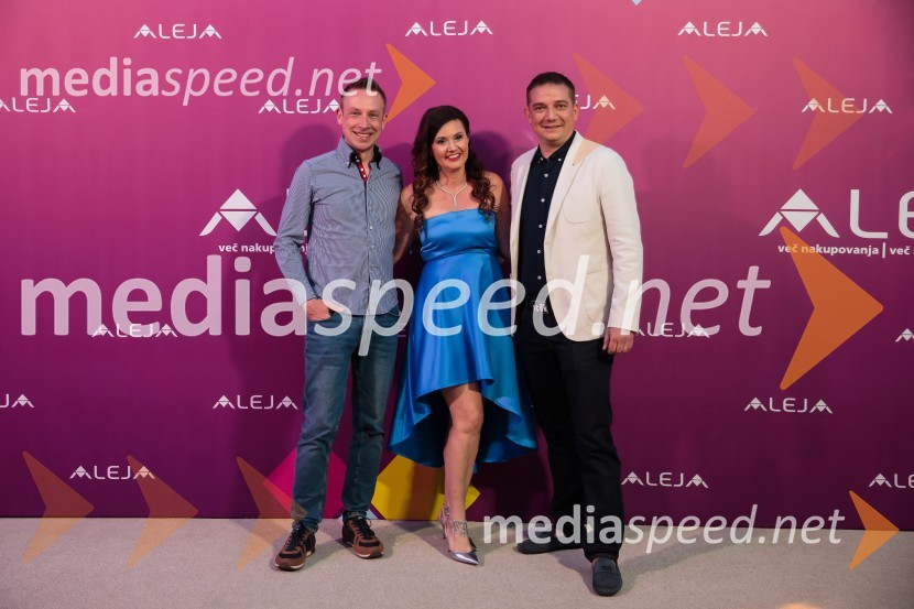  ... ; mag. Andreja  Jernejčič, direktorica podjetja Lin&Nil;  Toni Pugelj, direktor SES Slovenija in center manager nakupovalnega središča AlejaAleja, 2. rojstni dan