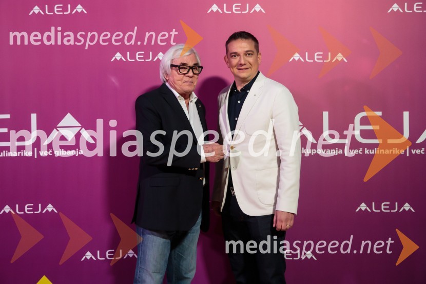  Lado  Leskovar, pevec in ambasador Unicef;  Toni Pugelj, direktor SES Slovenija in center manager nakupovalnega središča AlejaAleja, 2. rojstni dan