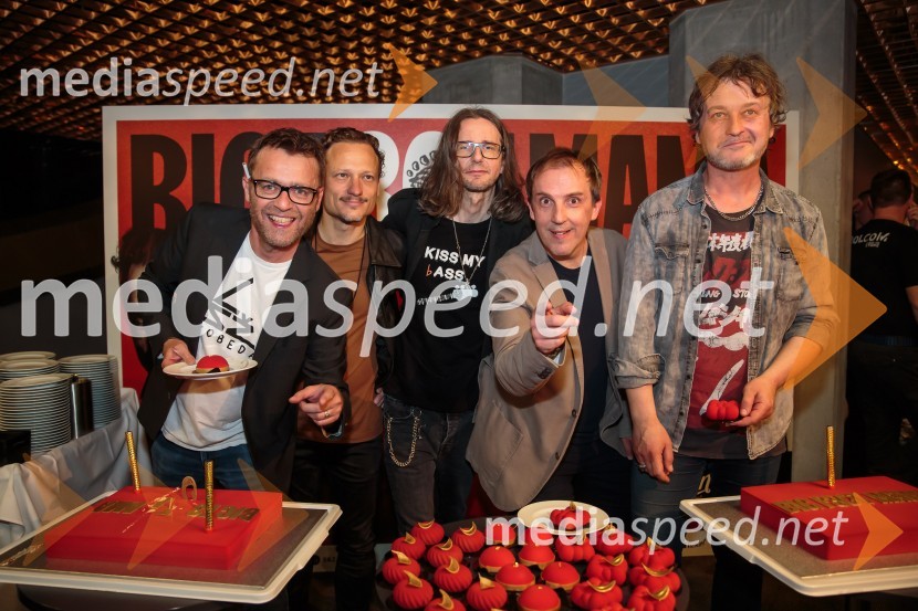  Gregor Skočir, pevec skupine Big Foot Mama;  Daniel Gregorič, kitarist, Big Foot Mama;  Alen Steržaj, basist skupine Big Foot Mama;  Jože Habula, bobnar skupine Big Foot Mama;  Zoran Čalić, kitarist skupine Big Foot MamaKoncert Big Foot Mama ob 30- letnici delovanja