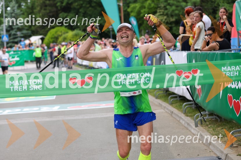  Karl Petelinšek, 1. mesto, Nordijska hoja - moški F, 42. Maraton treh src40. Maraton treh src