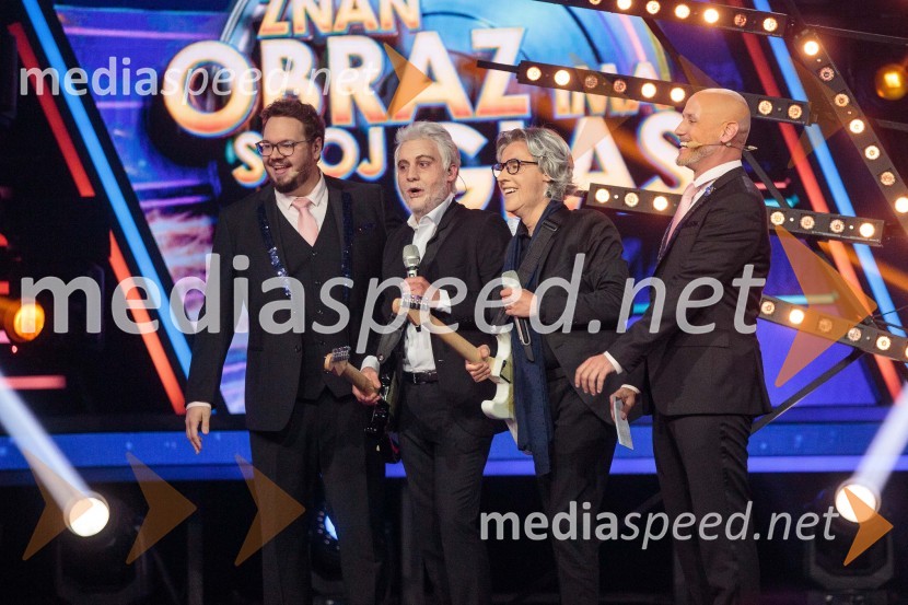  Sašo Stare, stand up komik, voditelj;  Rok Piletič, BQL;  Anej Piletič, BQL;  Peter Poles, televizijski voditeljZnan obraz ima svoj glas, 10. oddaja