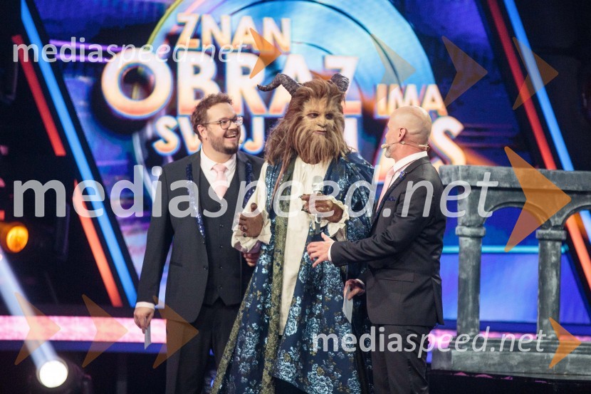  Sašo Stare, stand up komik, voditelj;  Mario Pešić, pevec, skupina The Sticky Licks;  Peter Poles, televizijski voditeljZnan obraz ima svoj glas, 10. oddaja