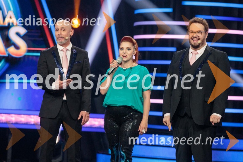  Peter Poles, televizijski voditelj;  Tanja Žagar, pevka;  Sašo Stare, stand up komik, voditeljZnan obraz ima svoj glas, 10. oddaja