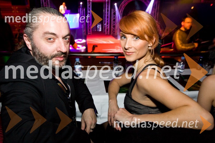 Milan Gačanovič, stilist in Vesna Janković, nekdanja manekenka in podjetnica (oba člana žirije)Miss Casino Kongo 2009