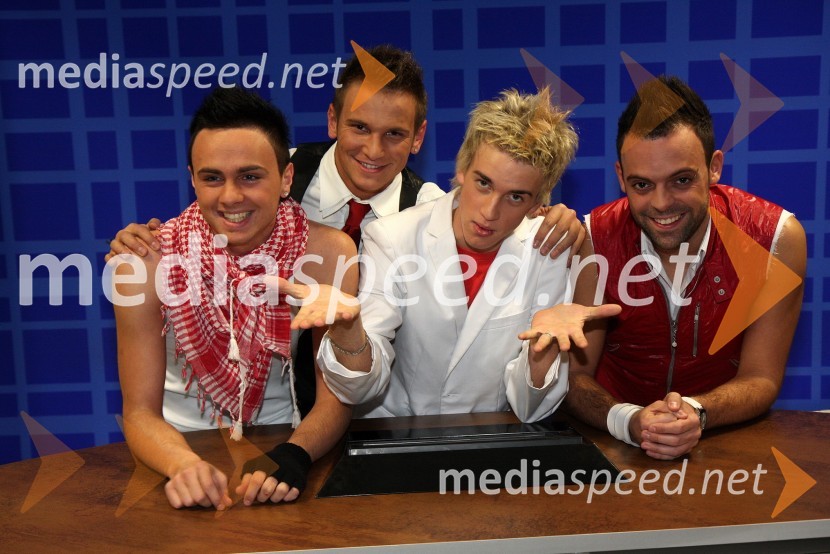 Skupina CasanovaRdeča preproga s Sebastianom, snemanje božično-novoletne oddaje