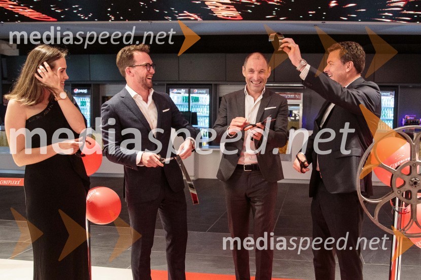  ... ;  Lucas Langhammer, direktor podjetja Cineplexx v Sloveniji;  Markus Pinggera, managment, Supernova Avstrija; mag. Christof  Papousek, finančni direktor in sopartner družbe Cineplexx InternationalSvečana otvoritev Cineplexx - Ljubljana Rudnik