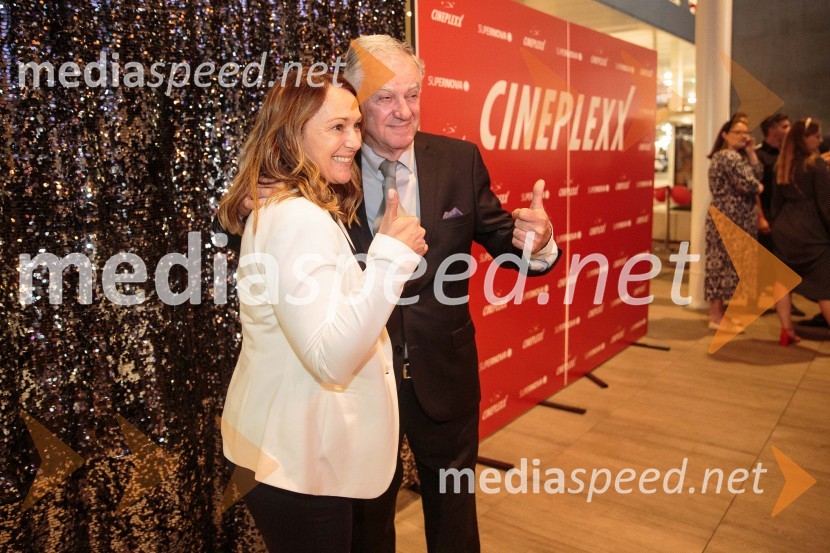  Nina Hočevar, marketing Cineplexx;  Enver Hadžiabdić , direktor družbe CineplexxSvečana otvoritev Cineplexx - Ljubljana Rudnik