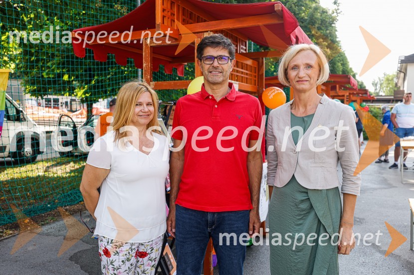  Mateja Pečar, Andragoški center Slovenije;  Matjaž Rakovec, župan Mestne občine Kranj;  Mateja Šmid, direktorica Ljudske univerze KranjParada učenja Ljudske univerze Kranj 2022