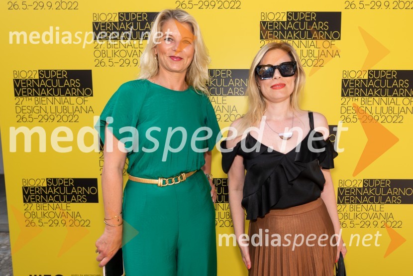  Nataša Celec, vodja marketinga in PR, MAO;  Ines Markovčič, vodja marketinga Mladina d.d.Odprtje 27. bienala oblikovanja, Muzej za arhitekturo in oblikovanje