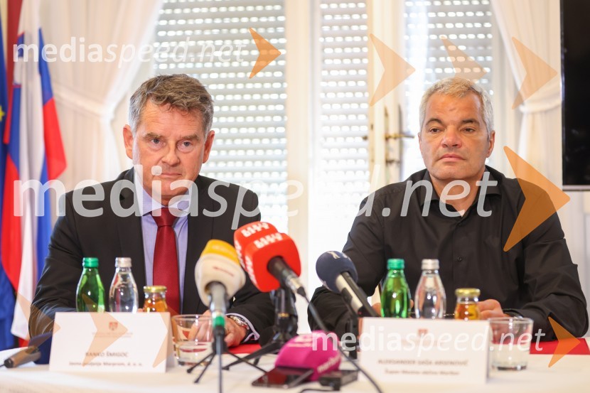  Ranko Šmigoc, direktor, Marprom;  Sašo Arsenovič, župan občine MariborSlavnostni podpis sporazuma o skupni organizaciji Zlate lisice