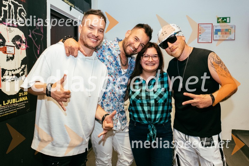  Denis  Vučak- Deniss, skupina Game Over;  Marko Popovič - Mark, skupina Game Over;  ... ;  Štefan  Čamič - Steffanio, skupina Game OverPopstars united, koncert