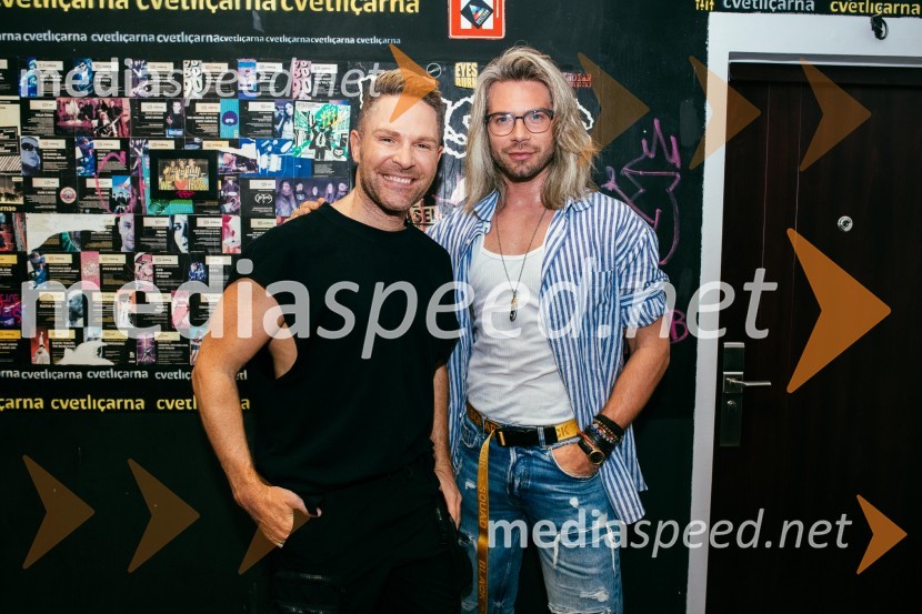  Sebastian Podgornik, pevec in plesalec;  Tibor Golob, fotografPopstars united, koncert