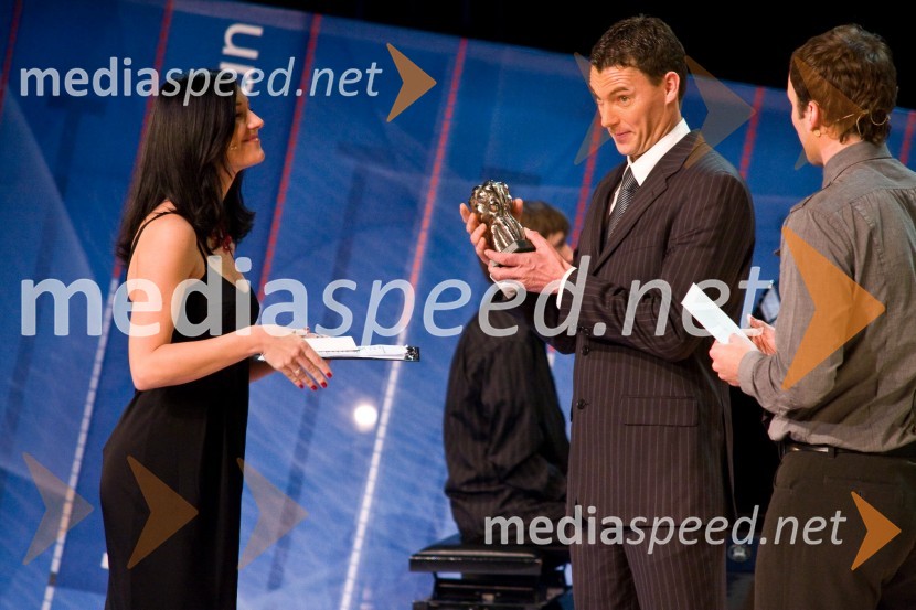 Nada Pavšin, športna novinarka Pop TV-ja in Vasilij Žbogar, jadralec, 2. športnik leta (srebrna medalja na OI v Pekingu v jadranju) in Uroš Zorman, rokometašŠportnik leta 2008