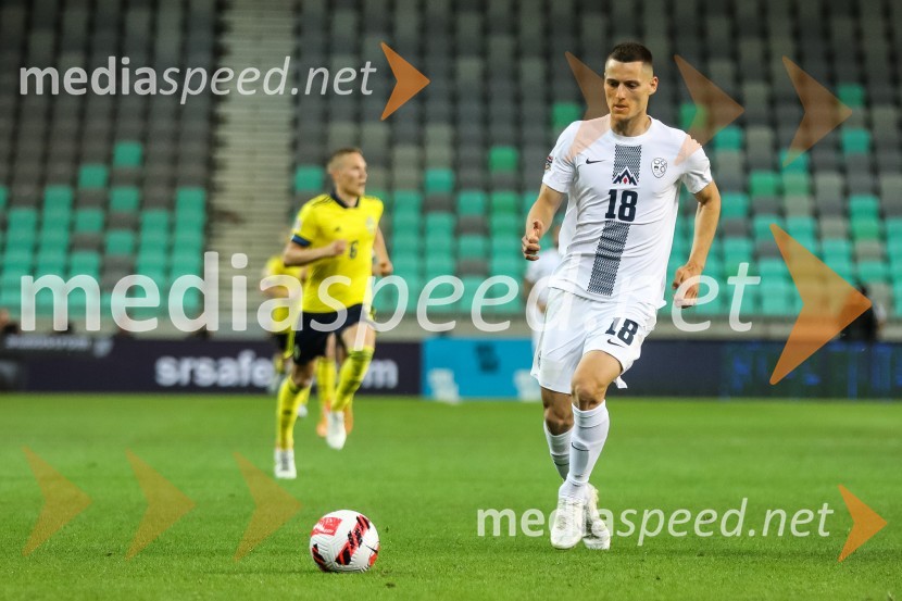  Žan Celar, nogometašLiga narodov: Slovenija - Švedska