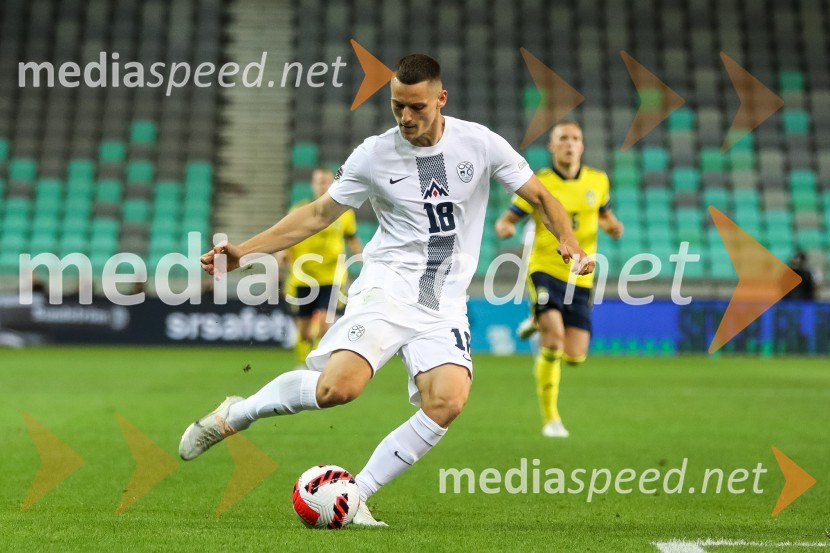  Žan Celar, nogometašLiga narodov: Slovenija - Švedska