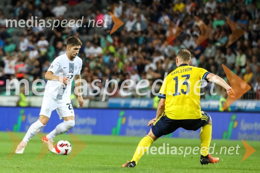  Adam Gnezda Čerin, nogometaš, NK Domžale;  ... Liga narodov: Slovenija - Švedska