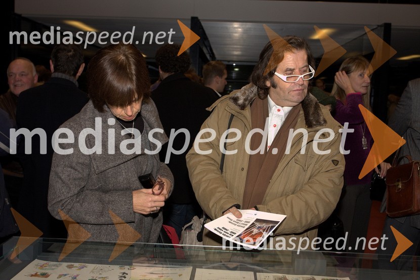 ObiskovalciKostja Gatnik, odprtje razstave