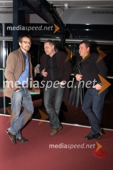 Marjan Gumilar, Sandi Červek in Frane Sever, akademski slikarjiKostja Gatnik, odprtje razstave