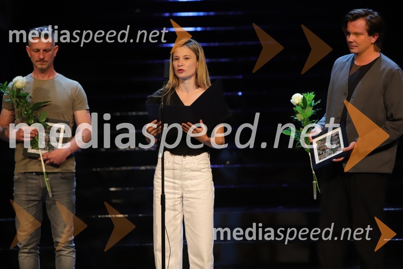  Tibor Mihelič Syed, direktor, Slovensko mladinsko gledališče;  Nina Rajić Kranjac, režiserka;  Dorian Šilec Petek, režiser, scenograf in oblikovalec lučiZaključek 57. festivala Borštnikovo srečanje