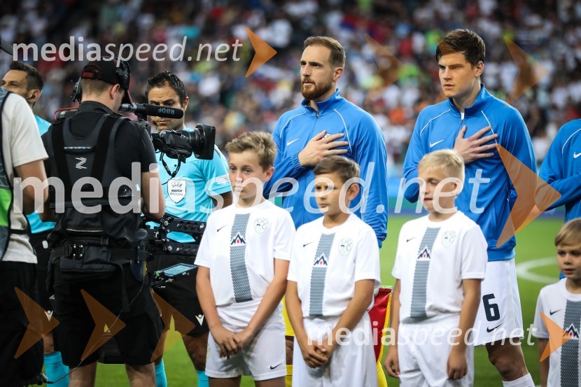  Jan Oblak, nogometaš, Atletico Madrid;  Jaka Bijol, nogometaš, PFC CSKA MoskvaNogometna tekma Slovenija-Srbija