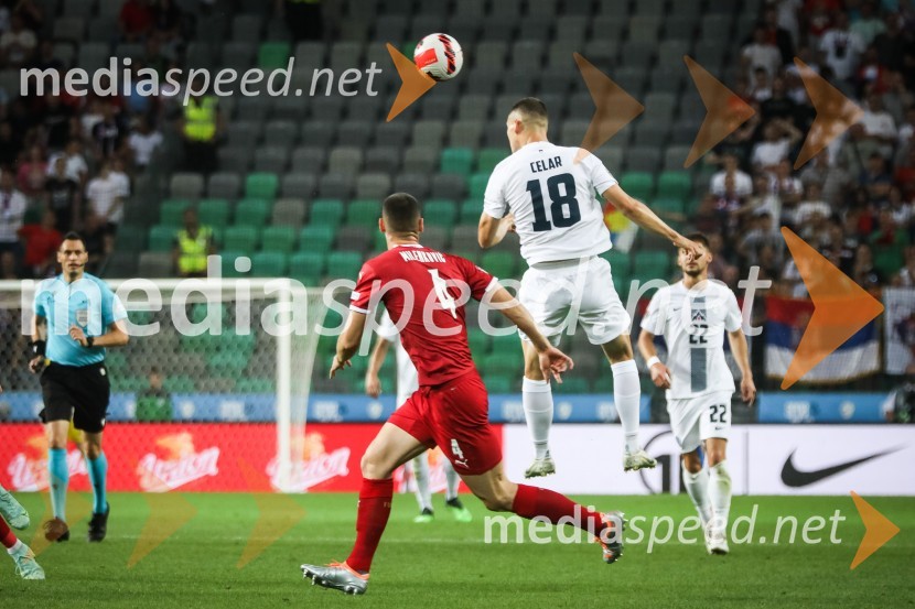  ... ;  Žan Celar, nogometaš;  Adam Gnezda Čerin, nogometaš, NK DomžaleNogometna tekma Slovenija-Srbija