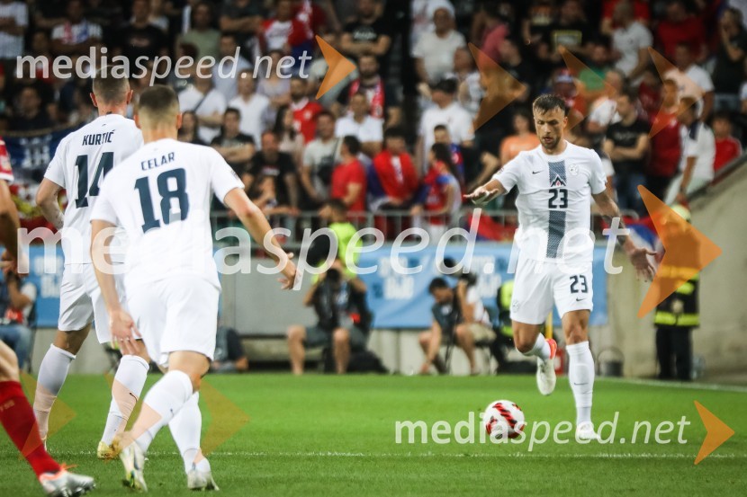  Jasmin Kurtić, nogometaš, Spal;  Žan Celar, nogometaš;  David Brekalo, nogometašNogometna tekma Slovenija-Srbija