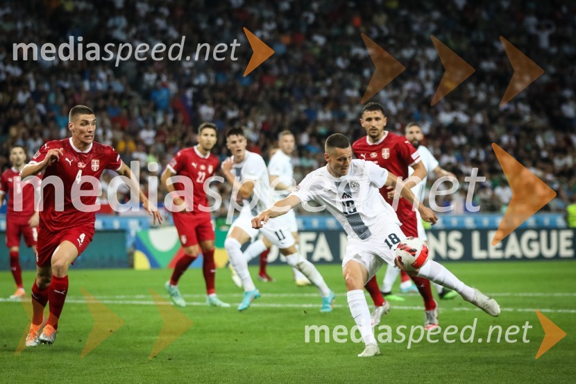  ... ;  Žan Celar, nogometaš;  ... Nogometna tekma Slovenija-Srbija