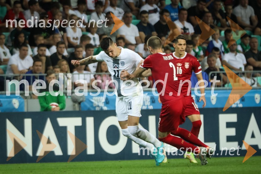  Benjamin Šeško, nogometaš;  ... ;  ... Nogometna tekma Slovenija-Srbija