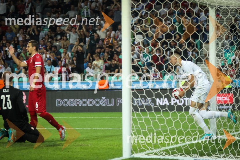 Nogometna tekma Slovenija-Srbija