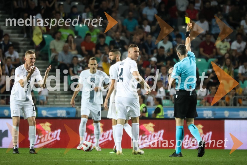  Žan  Karničnik, nogometaš;  ... ;  Miha Mevlja, nogometaš, PFC Sochi;  Jasmin Kurtić, nogometaš, Spal;  ... Nogometna tekma Slovenija-Srbija