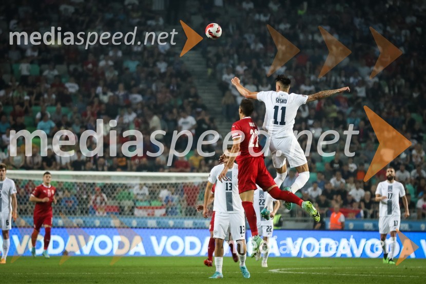  ... ;  Benjamin Šeško, nogometašNogometna tekma Slovenija-Srbija