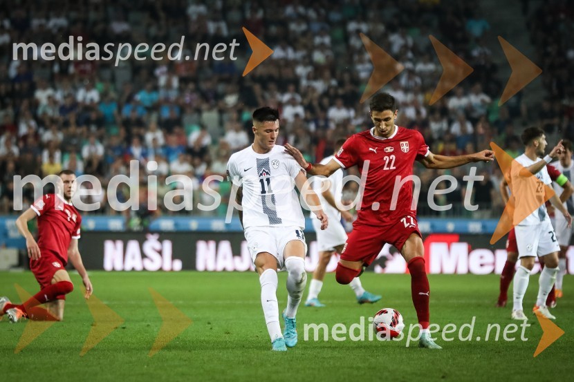  Benjamin Šeško, nogometaš;  ... Nogometna tekma Slovenija-Srbija