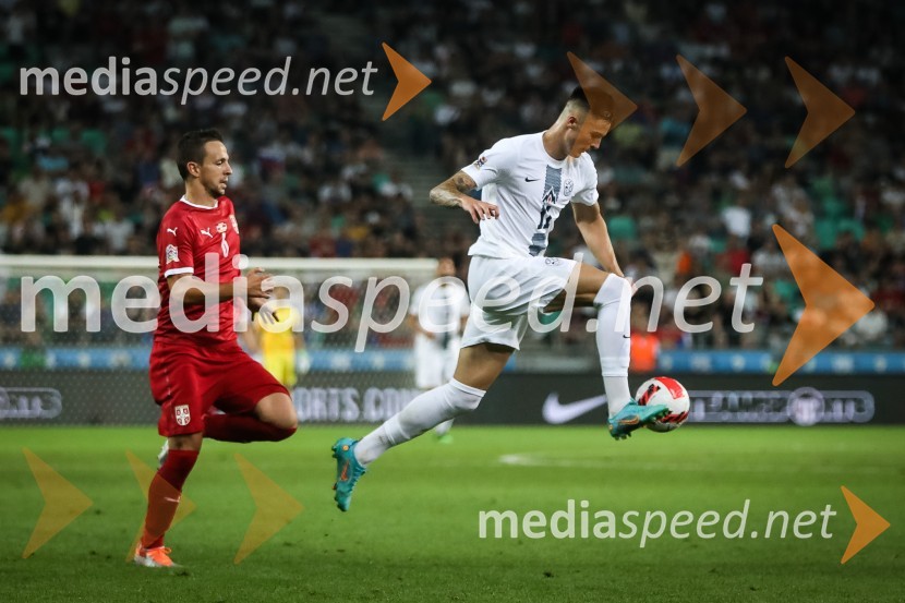  ... ;  Benjamin Šeško, nogometašNogometna tekma Slovenija-Srbija