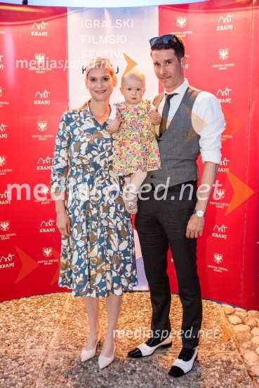  Ana Černe;  Zarja Černe;  Janez Černe, podžupan Mestne občine KranjFilmski festival Krafft 2022, otvoritev