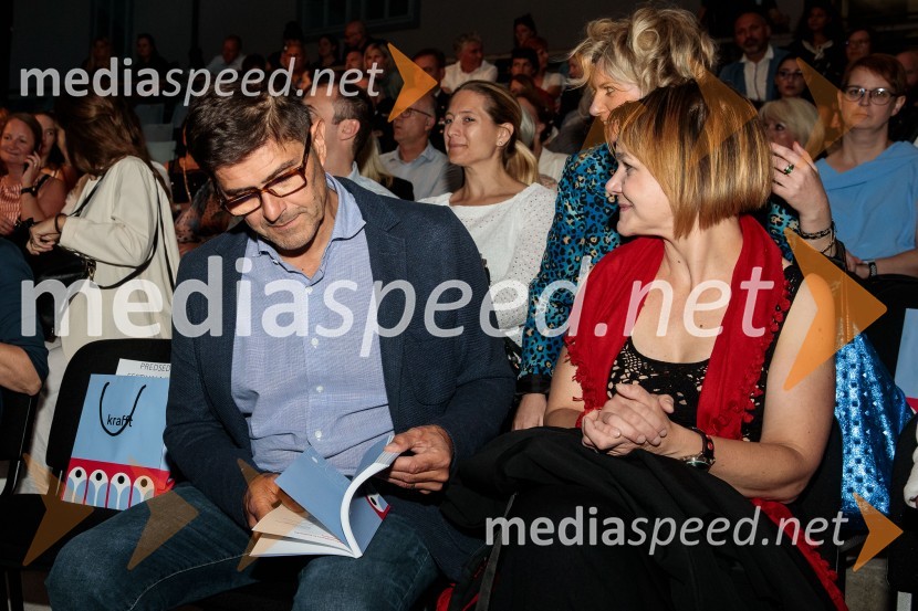  Matjaž Rakovec, župan Mestne občine Kranj;  Kim Komljanec, igralkaFilmski festival Krafft 2022, otvoritev