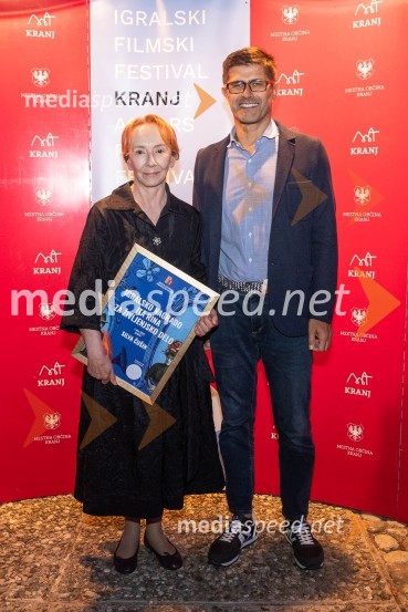  Silva Čušin Povše, dramska igralka;  Matjaž Rakovec, župan Mestne občine KranjFilmski festival Krafft 2022, otvoritev