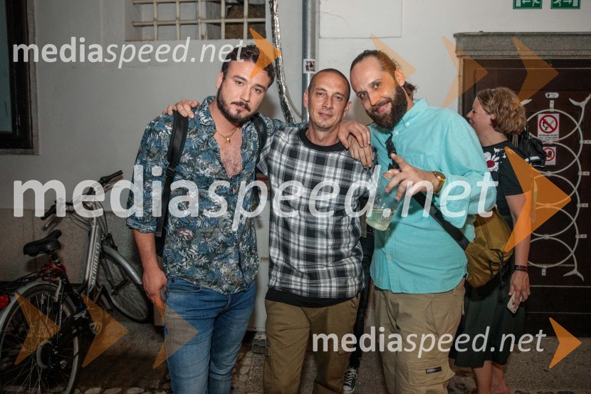  Urban Lutman, pevec, Batista Cadillac;  Boštjan  Nipič - Nipke, raper;  Marko Kocjan - Emkej, glasbenikVal 202, veliki koncert ob 50. obletnici