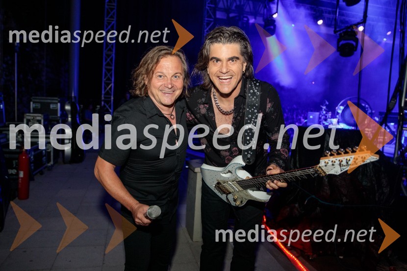  Matjaž Jelen, pevec, skupina Šank Rock;  Bor Zuljan, kitarist, Šank rockVal 202, veliki koncert ob 50. obletnici