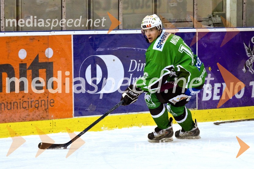 Aleš Mušič, hokejist Tilie OlimpijeHokej: Liga Ebel, 42. krog: Tilia Olimpija - Innsbruck