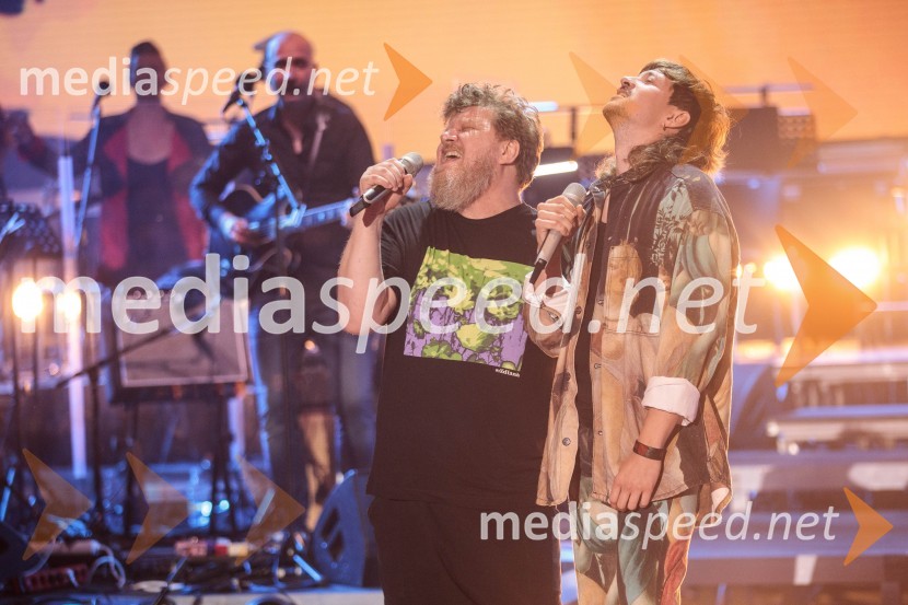  Tomislav  Jovanović - Tokac, pevec skupine Dan D;  Gregor  Strasbergar, glasbena skupina MRFYVal 202, veliki koncert ob 50. obletnici