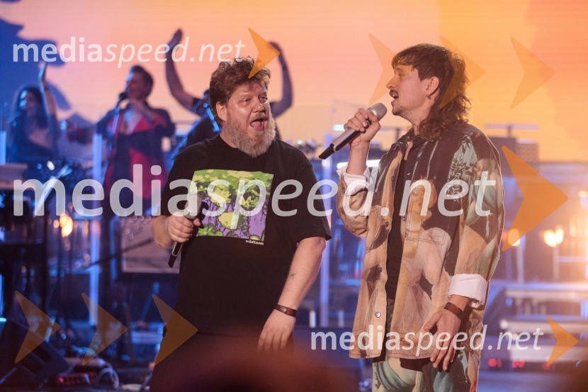  Tomislav  Jovanović - Tokac, pevec skupine Dan D;  Gregor  Strasbergar, glasbena skupina MRFYVal 202, veliki koncert ob 50. obletnici