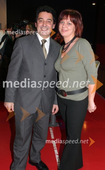 Dušan Andre Kocman, župan občine Kozje in Diana Sobočan, voditeljica Radia FantasyBowling zvezd, finale Planet Tuš Celje