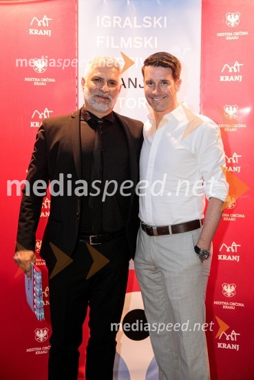  Sebastian Cavazza, dramski in filmski igralec;  Janez Černe, podžupan Mestne občine KranjFilmski festival Krafft, zaključek